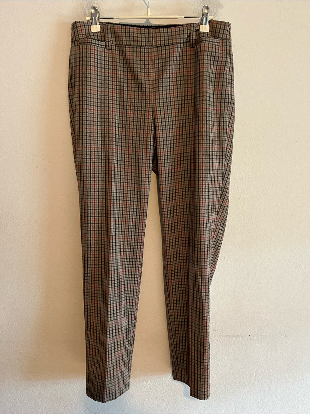 Talbots Chatham Ankle Pants Sz 6 Plaid Slim Preppy Career Stretch Trousers Italy